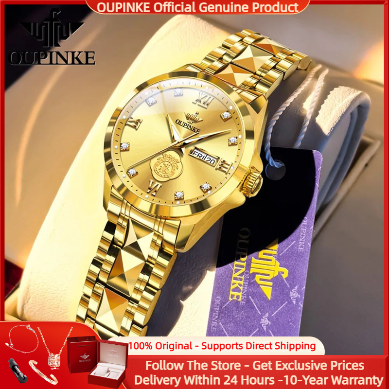 Women Bags Ru - OUPINKE 3305 Women Genuine Gold Diamond