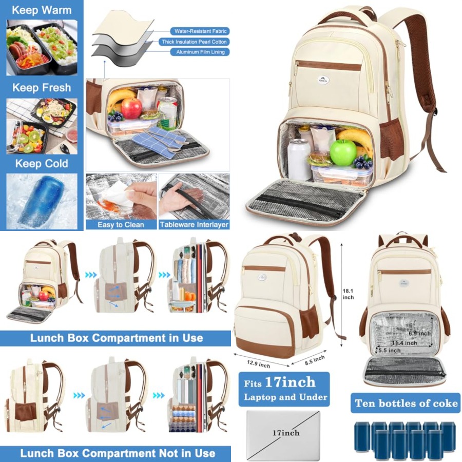 Women Bags Work - Backpack Lunch Bag for Women, Sturdy