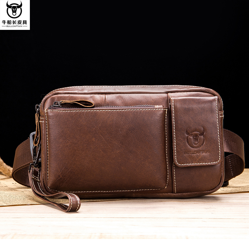 Saddle Bag Leather - BULLCAPTIAN leather waist bag with belt,