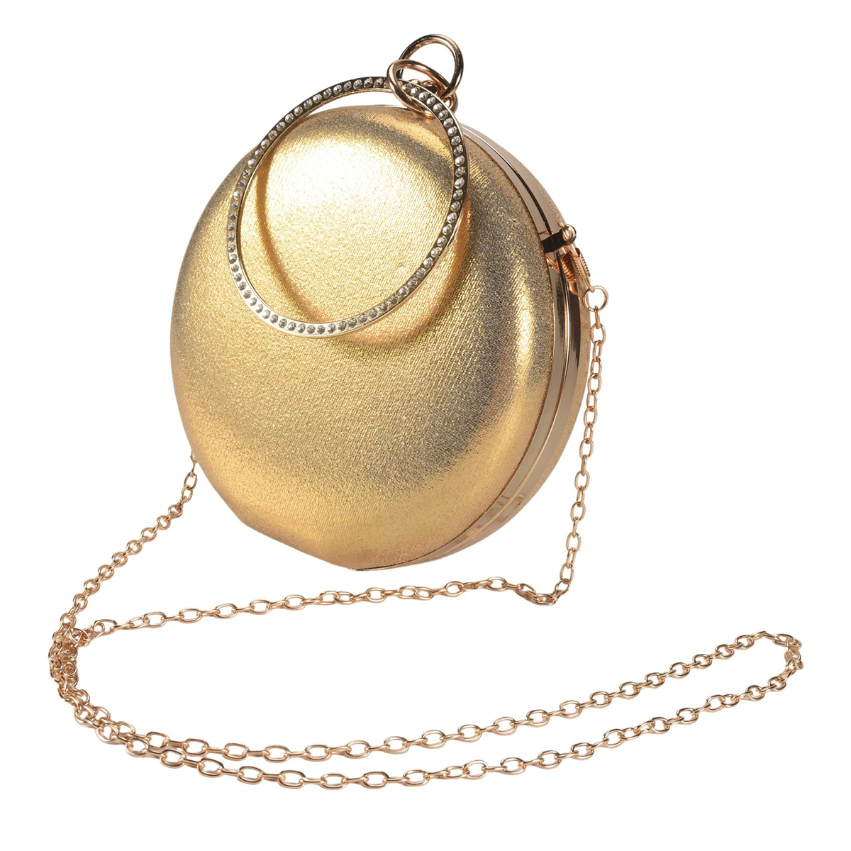 Women Bags Gold - ABQR Round Shaped Women Evening Bags
