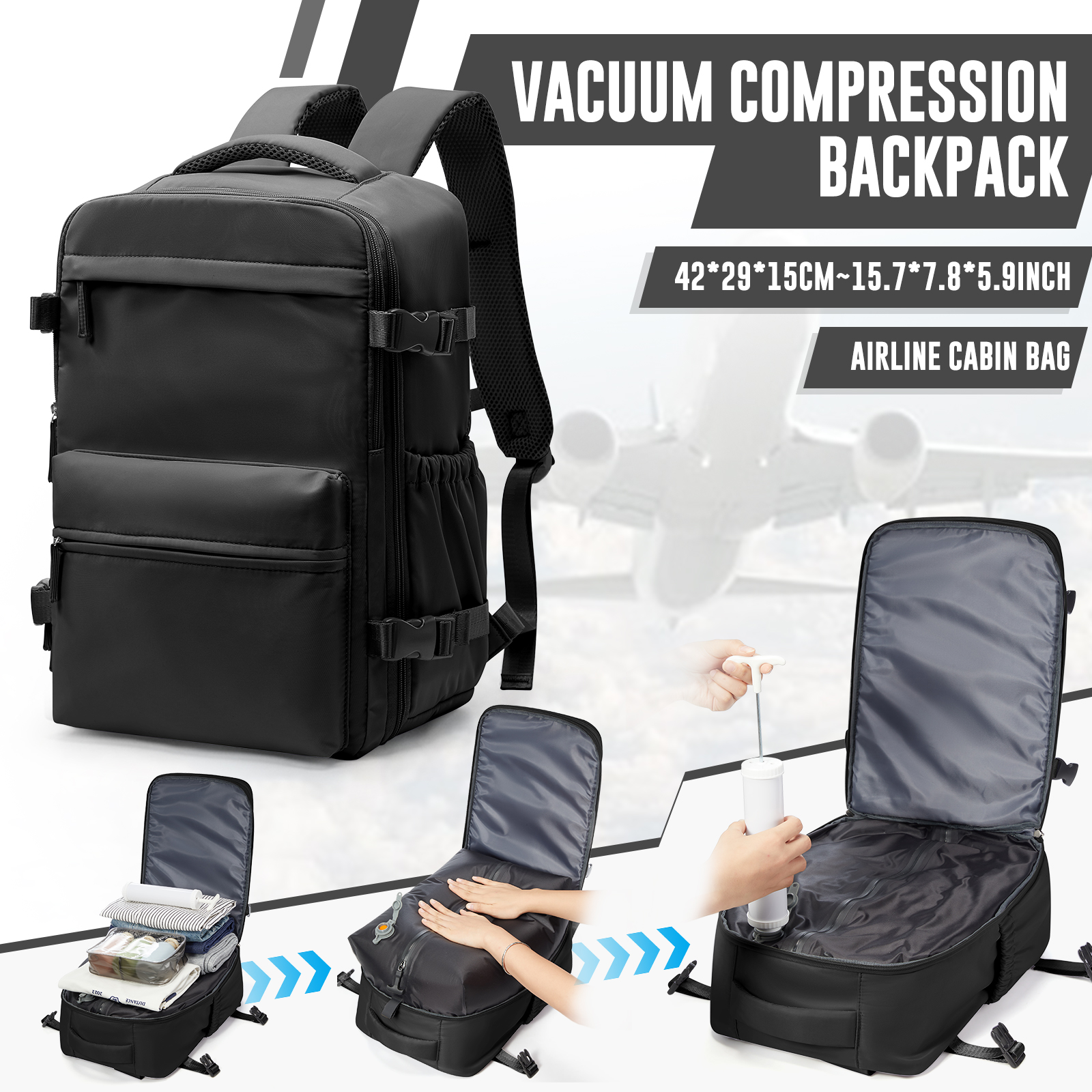 Women Bags Work - Vacuum Backpack, Travel Backpack for Women