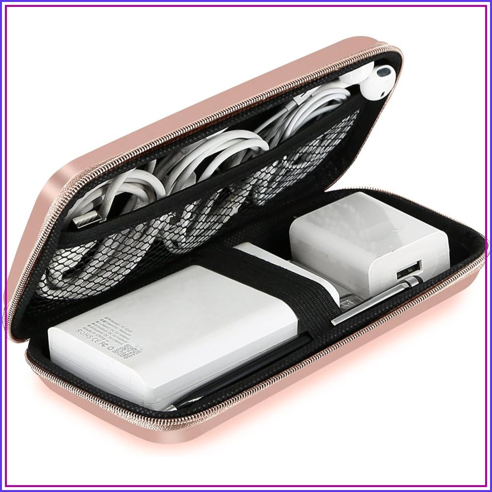 Women Bags Gold - Travel Essential Electronics Organizer Pouch Charger