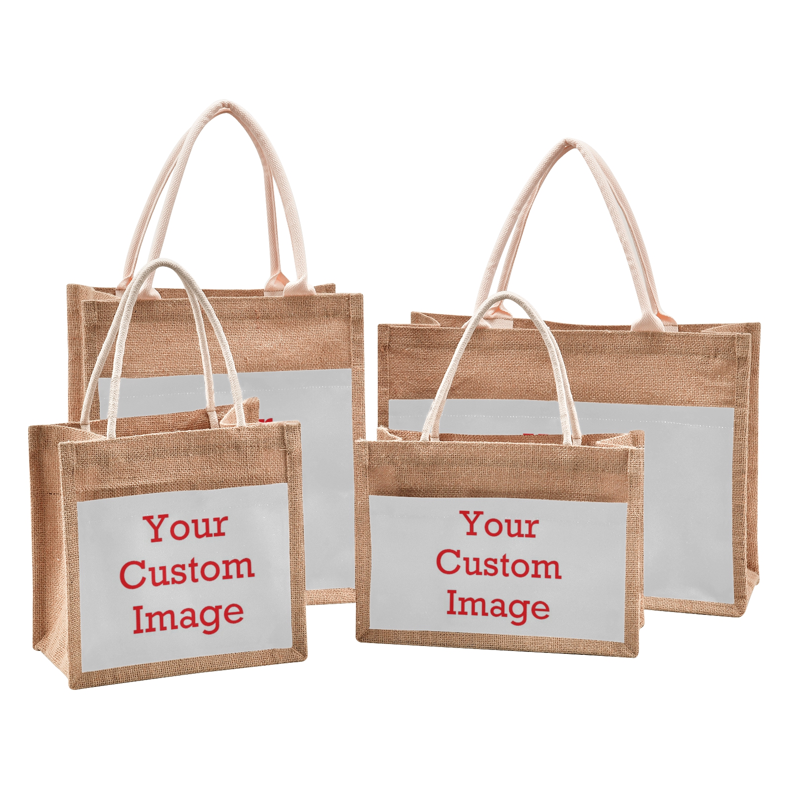 Women Bags Jute - Portable Burlap Jute Shopping Bag Handbag