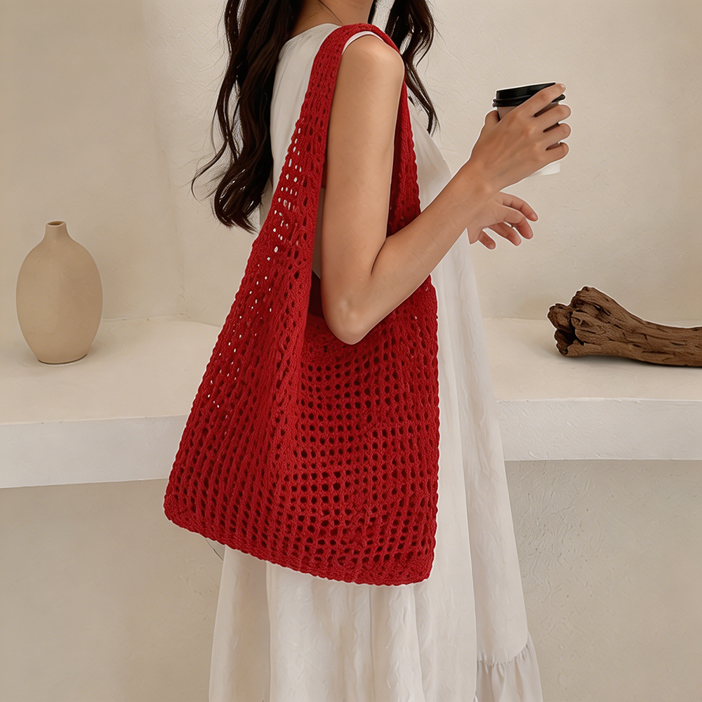 Women Bags Handmade - Crochet Bag Handmade Hollow Out Knitted