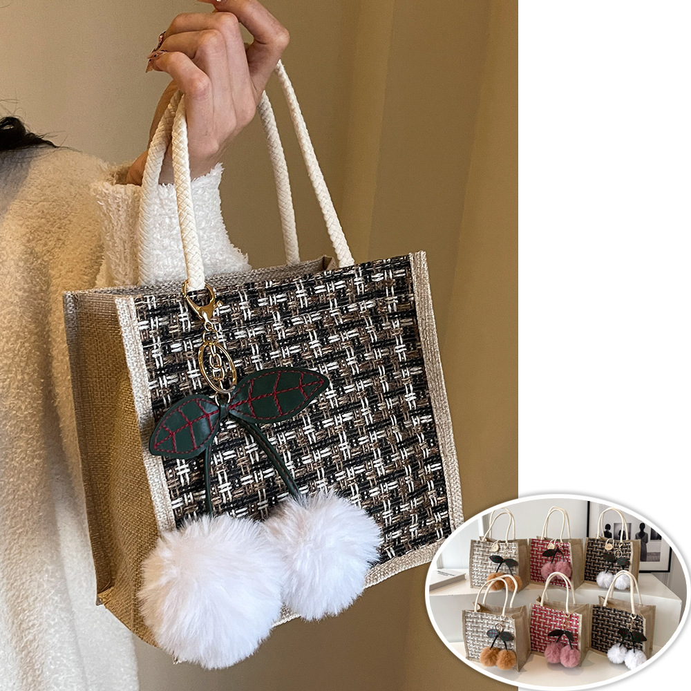 Jute Tote Bag Woven Linen Hand - Women Bags Jute reseña y precio