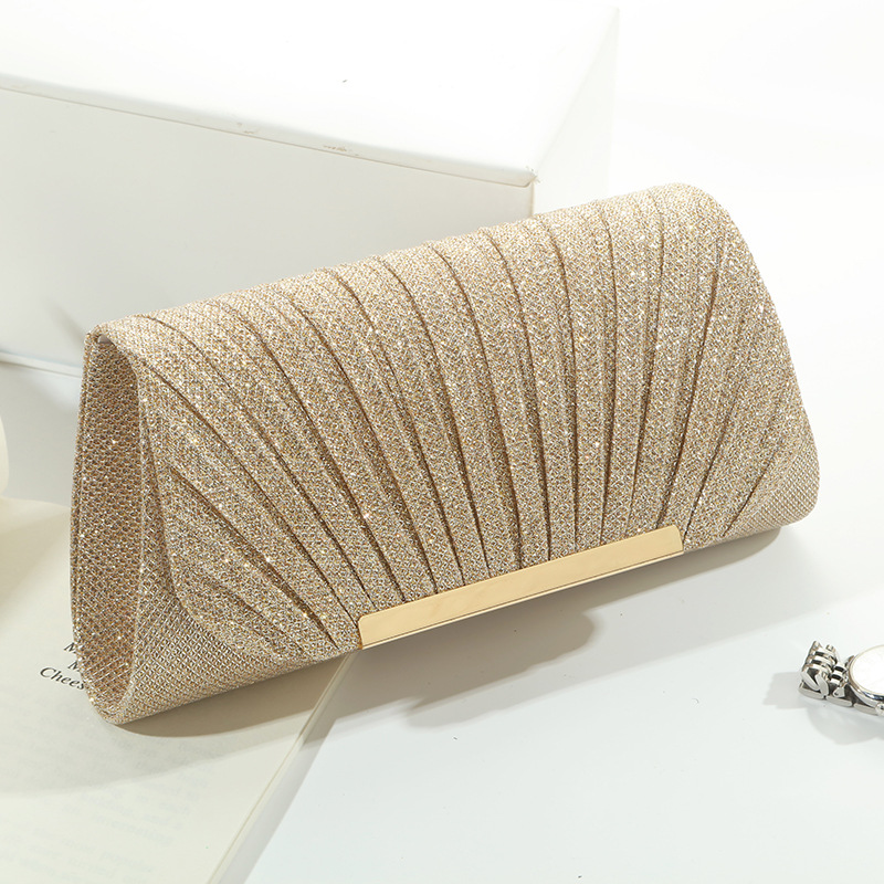 Shell Patterned Shiny Evening  - Women Bags Gold reseña y precio