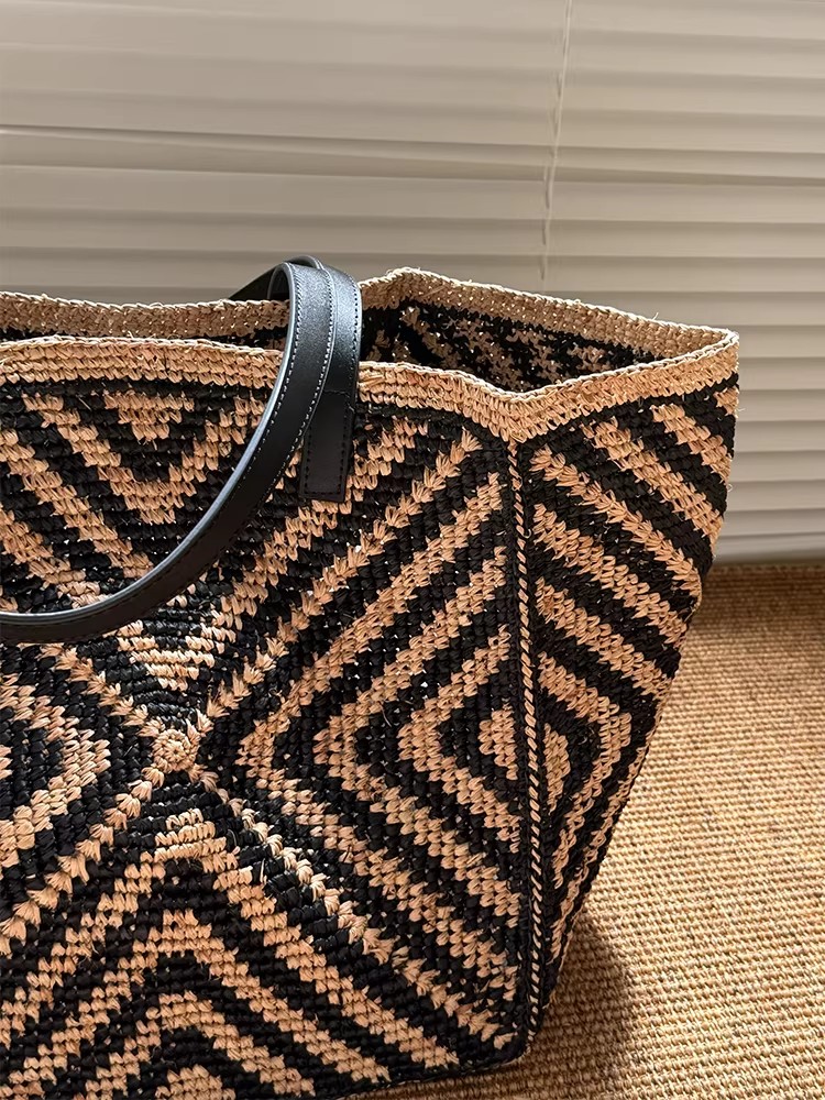 Oversized large Raffia straw t - Women Bags Handmade reseña y precio