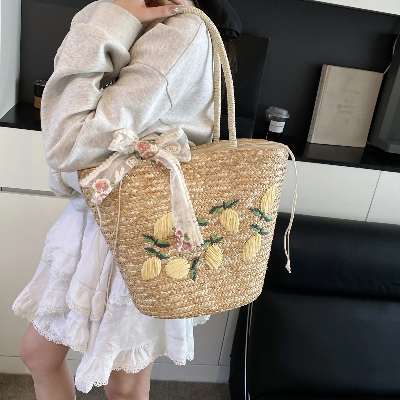 Large Capacity Beach Shoulder  - Women Bags Handmade reseña y precio