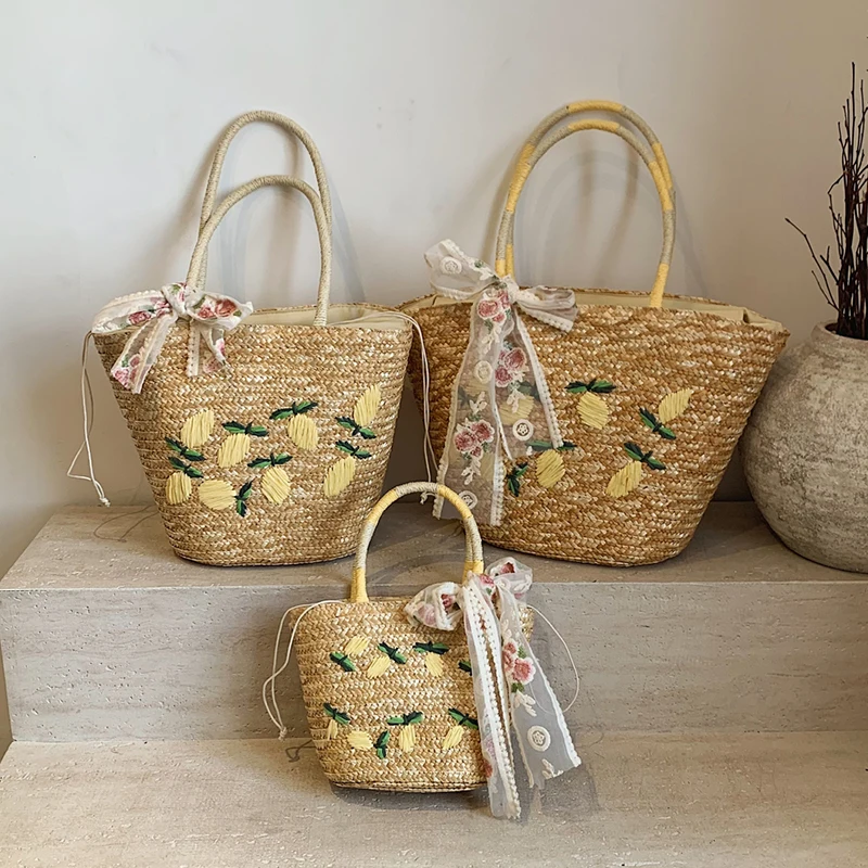 Large Capacity Beach Shoulder  - Women Bags Handmade reseña y precio