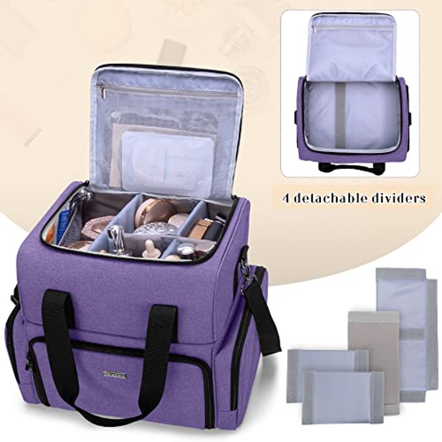 2 Layers Large Travel Makeup B - Women Bags For Travel reseña y precio