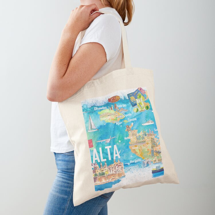 Malta Illustrated Island Trave - Women Bags Malta reseña y precio