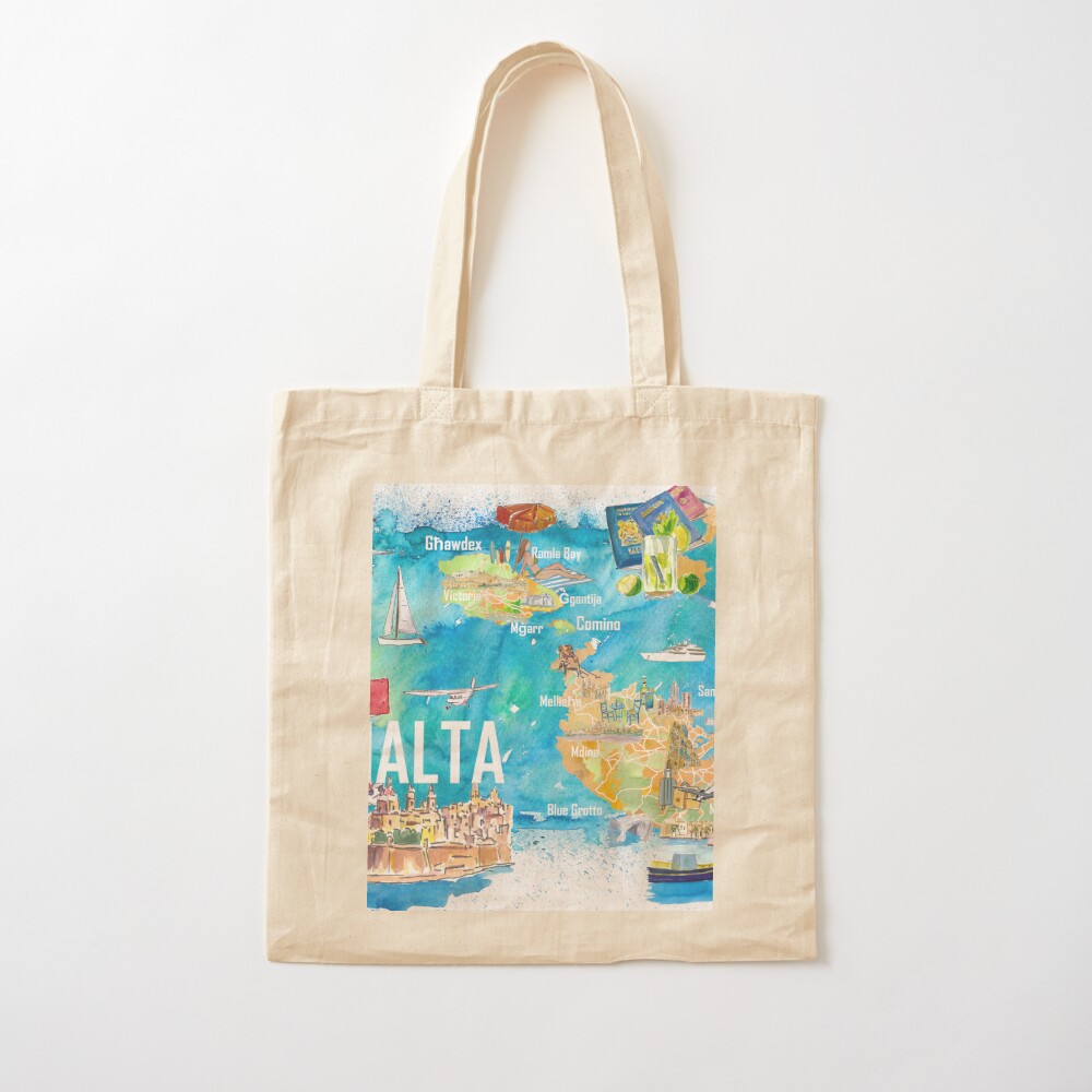 Malta Illustrated Island Trave - Women Bags Malta reseña y precio
