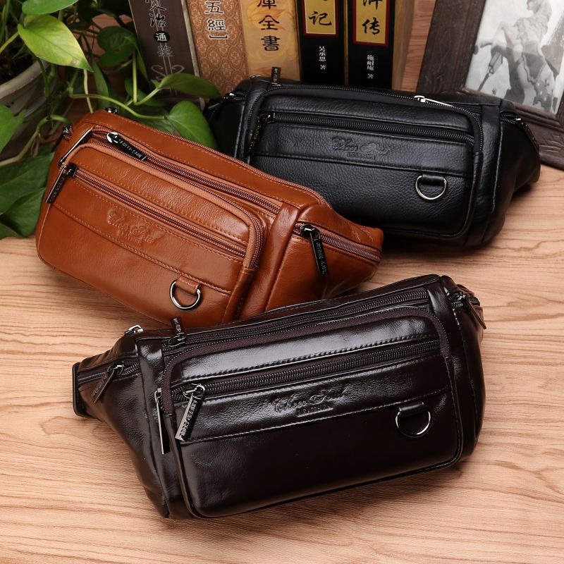 Men Waist Fanny Bags Sling Che - Saddle Bag Leather reseña y precio