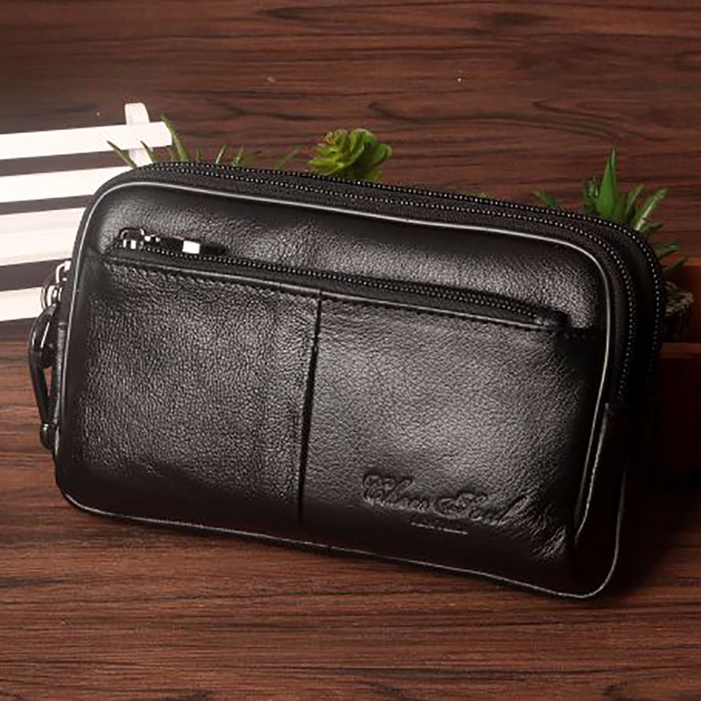 Men Clutch Waist Pack Bag Cell - Saddle Bag Leather reseña y precio