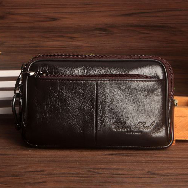 Men Clutch Waist Pack Bag Cell - Saddle Bag Leather reseña y precio