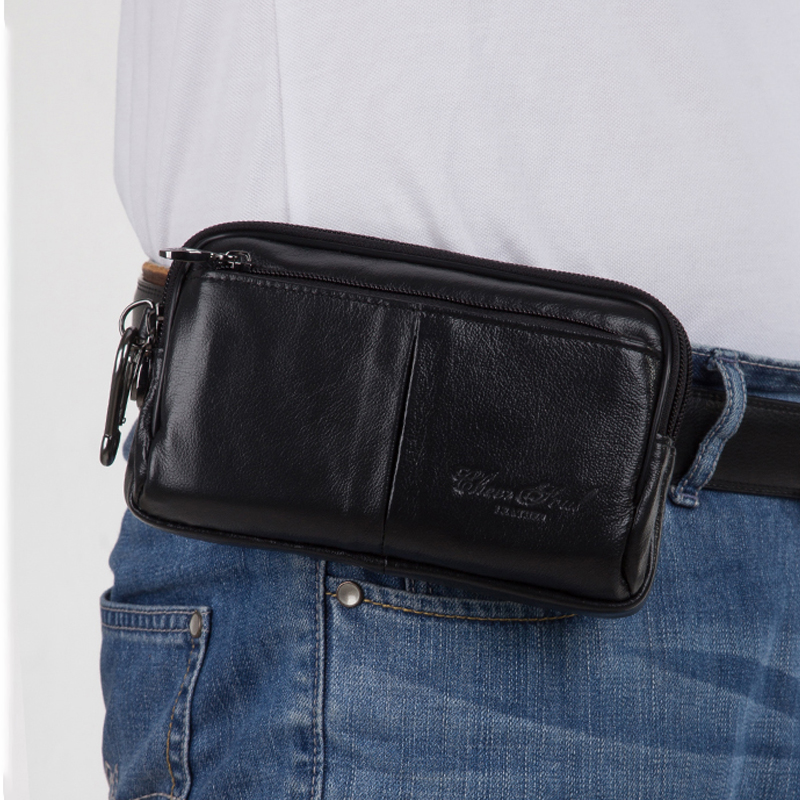 Men Clutch Waist Pack Bag Cell - Saddle Bag Leather reseña y precio