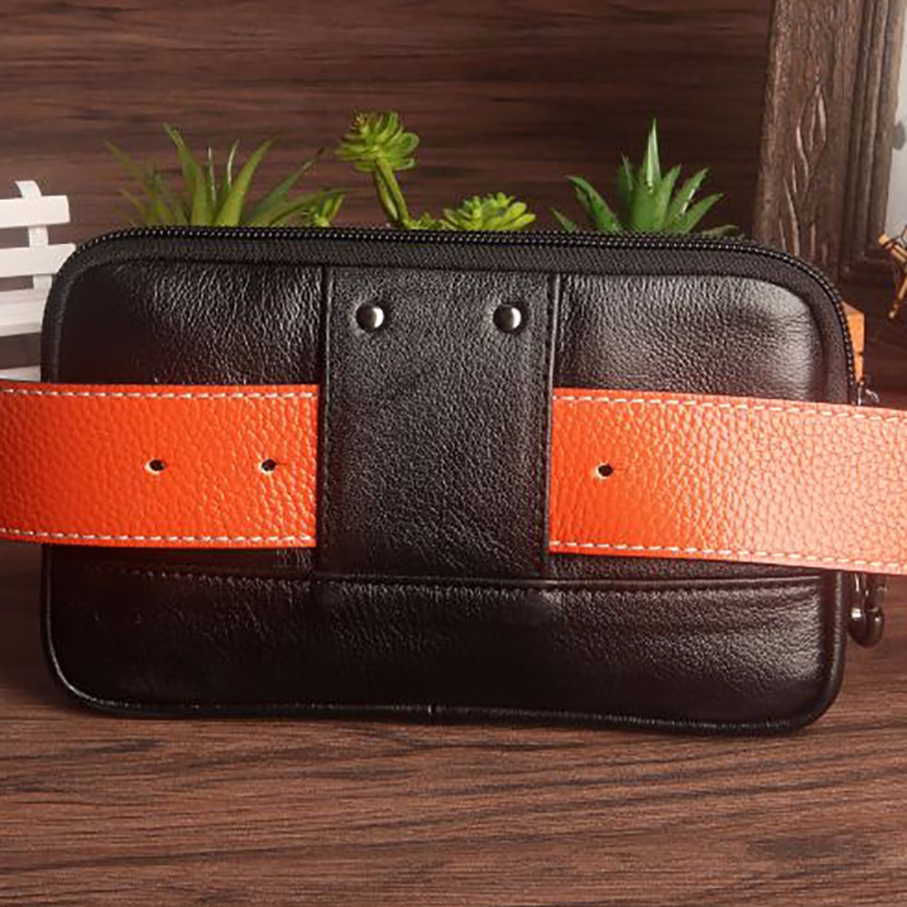 Men Clutch Waist Pack Bag Cell - Saddle Bag Leather reseña y precio