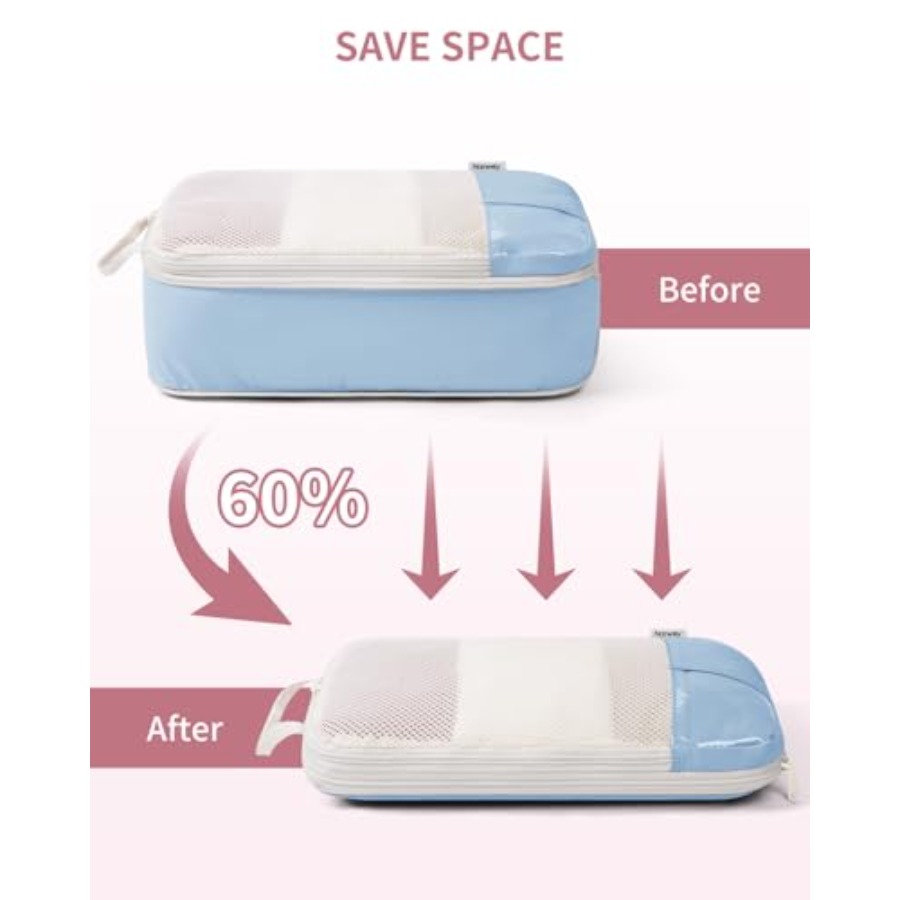 6 Set Compression Packing Cube - Women Bags For Travel reseña y precio