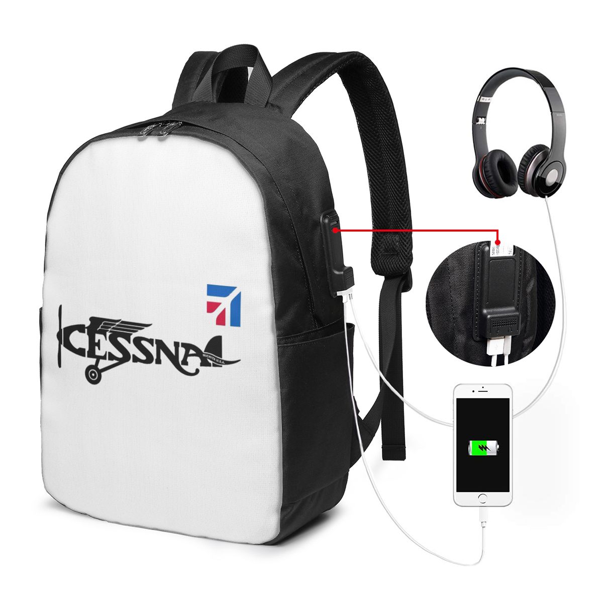 Cessna Logo Backpack Travel No - Women Bags For Travel reseña y precio