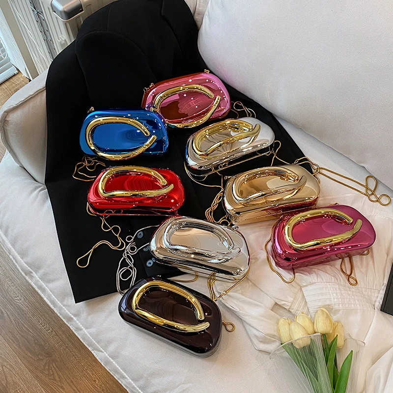 Gold Closure Box Clutch Bag wo - Women Bags Gold reseña y precio