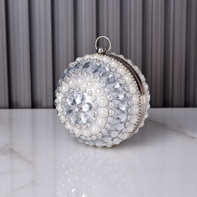 Round Pearl Evening Bag, High  - Women Handheld Bags reseña y precio
