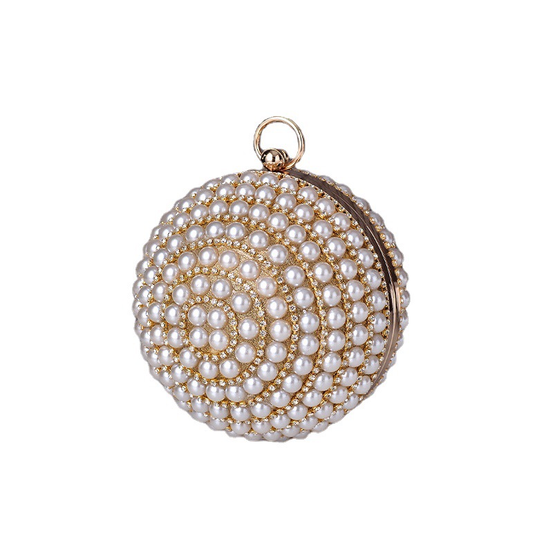 Round Pearl Evening Bag, High  - Women Handheld Bags reseña y precio