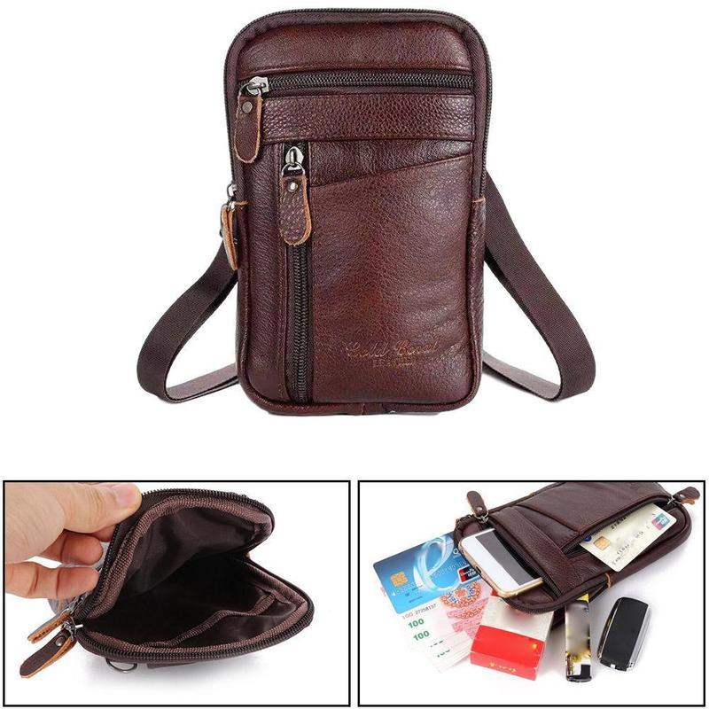 Men Genuine Leather Bag Vertic - Saddle Bag Leather reseña y precio