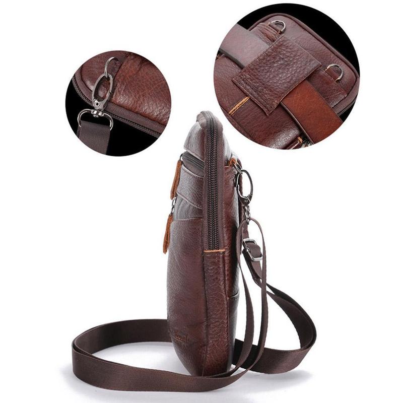 Men Genuine Leather Bag Vertic - Saddle Bag Leather reseña y precio