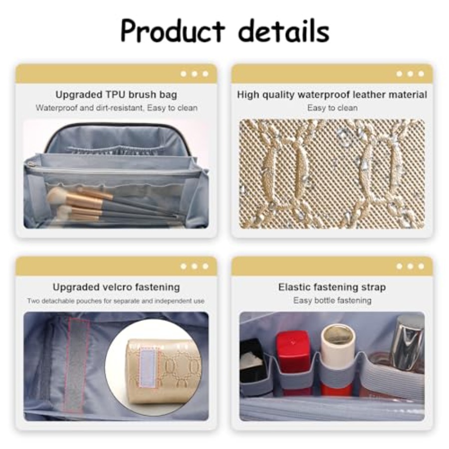 Travel Makeup Bag for Women: C - Women Bags For Travel reseña y precio