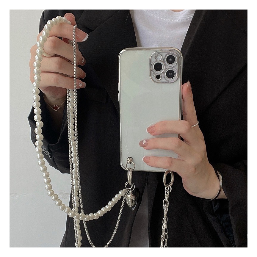 Long Pearl Phone Lanyard Handm - Women Bags Handmade reseña y precio