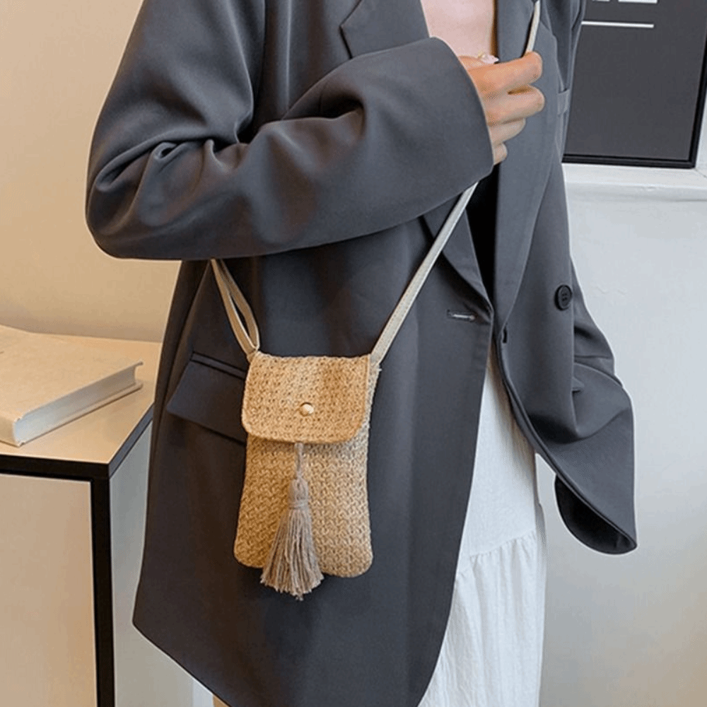 Fashion Weaving Straw Woven Ha - Women Bags Handmade reseña y precio