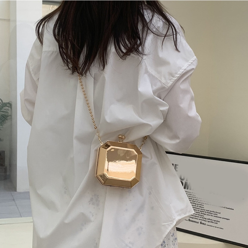 Mini Luxury Gold Party Evening - Women Bags Gold reseña y precio