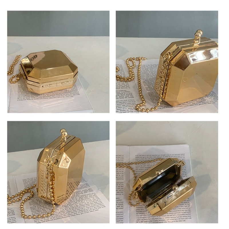 Mini Luxury Gold Party Evening - Women Bags Gold reseña y precio