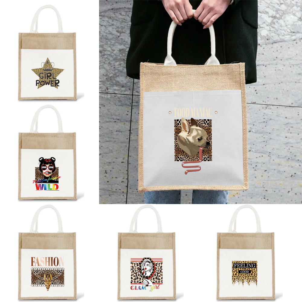 Portable Shopping Bag Environm - Women Bags Jute reseña y precio