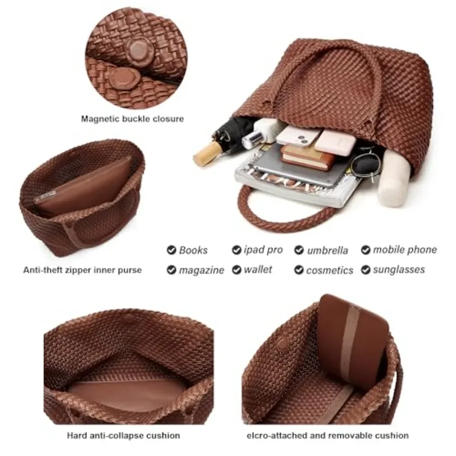 BOYATU Woven Tote Bag for Wome - Women Bags Purses reseña y precio