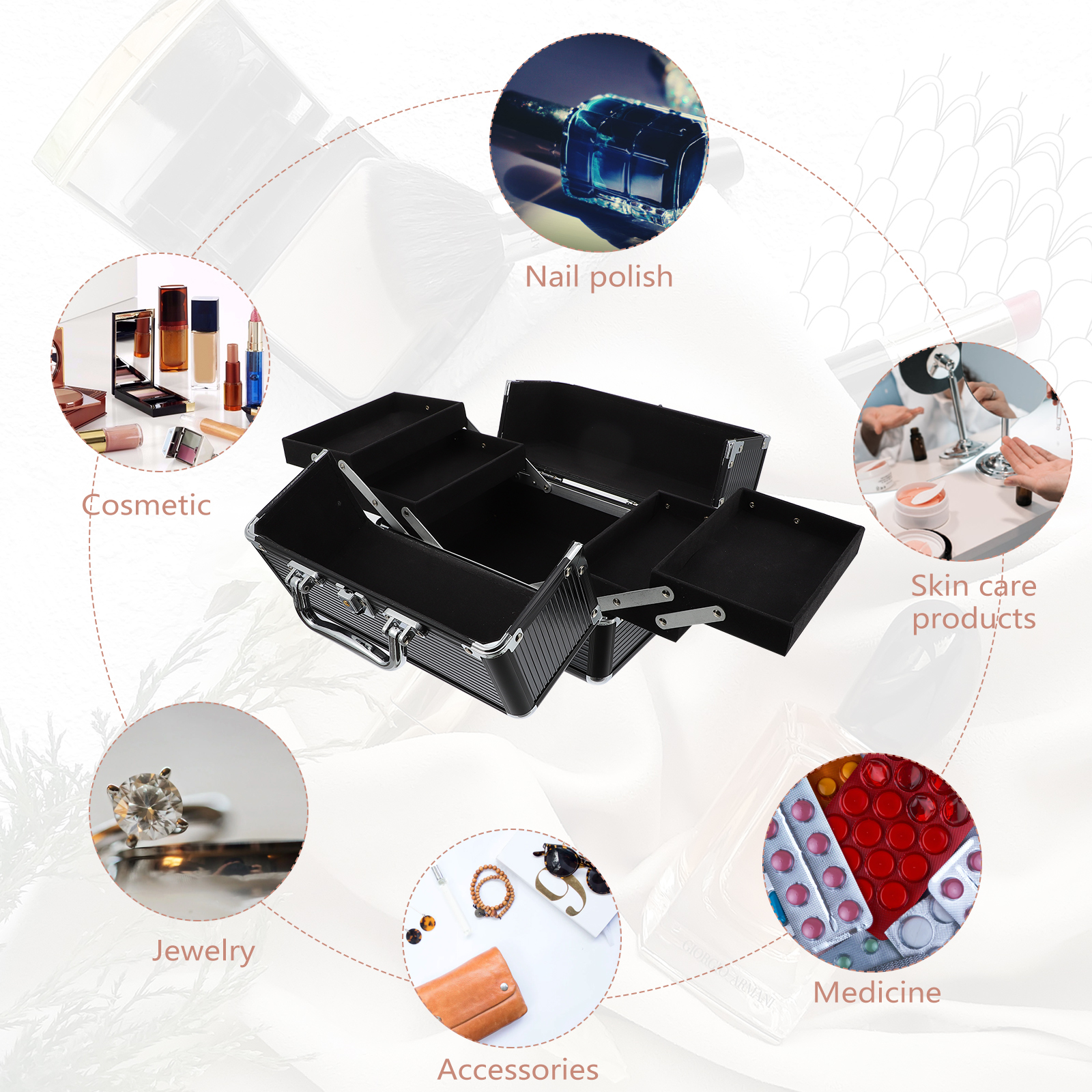 Makeup Case Handheld Storage C - Women Handheld Bags reseña y precio