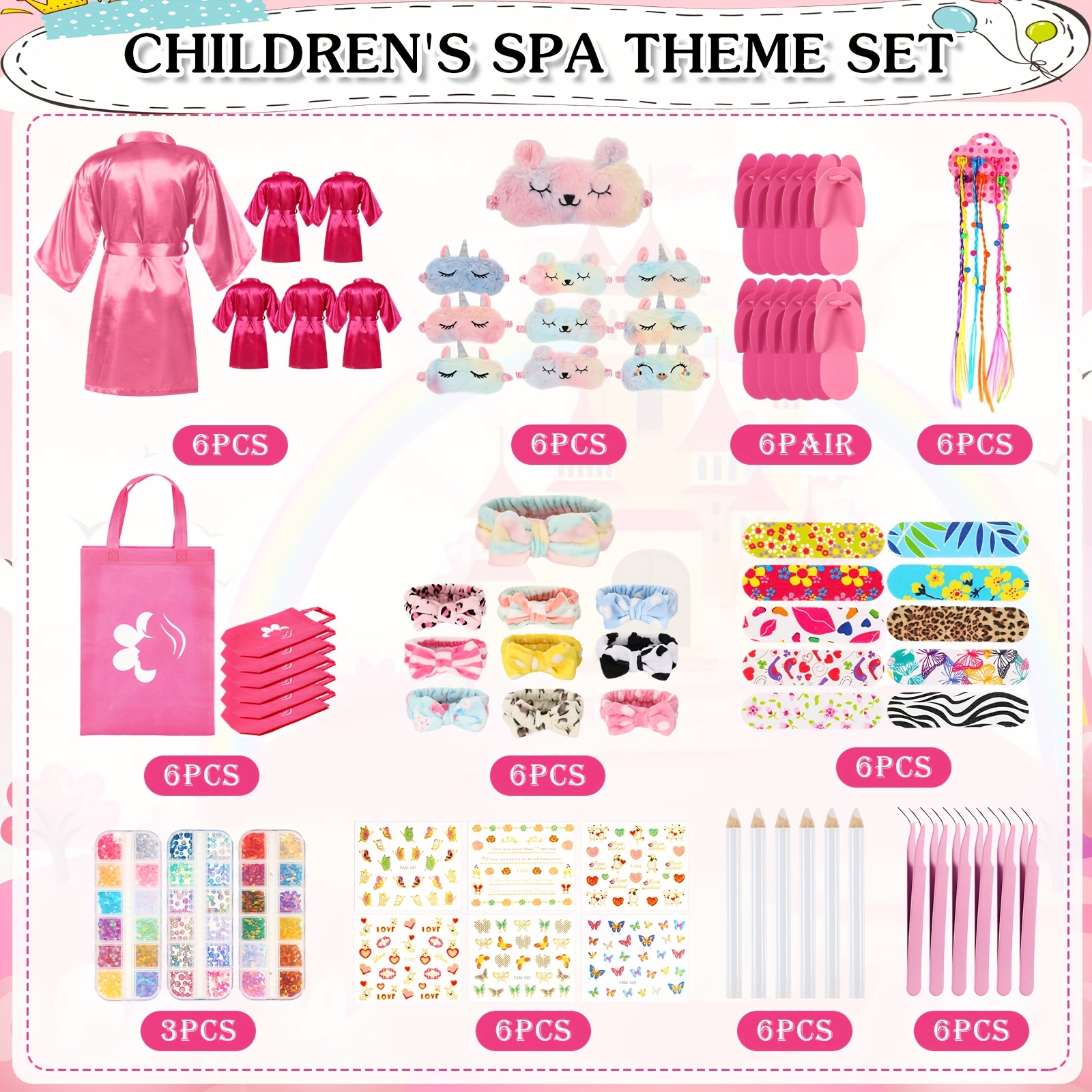 6 Sets Girls Spa Birthady Part - Women Bags Ru reseña y precio
