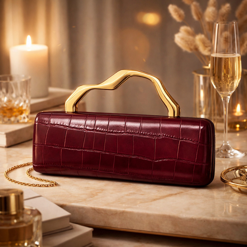 Black Crocodile Pattern Evenin - Women Bags Gold reseña y precio