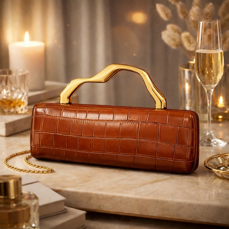 Black Crocodile Pattern Evenin - Women Bags Gold reseña y precio