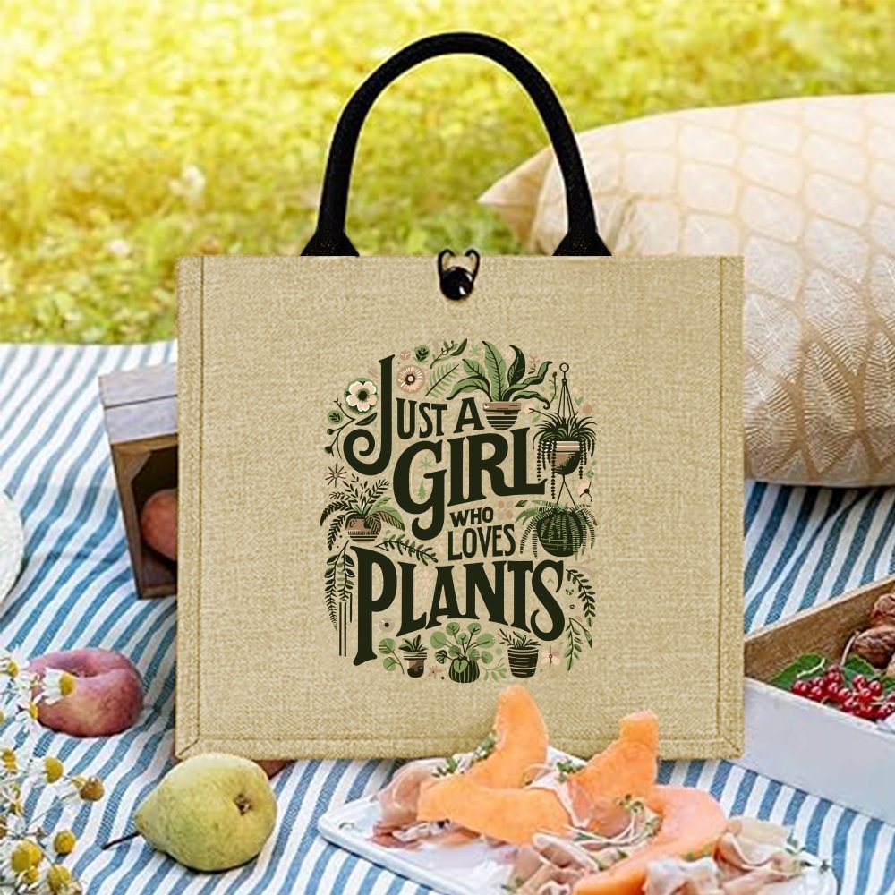Jute Tote Bag for Plant Lovers - Women Bags Jute reseña y precio