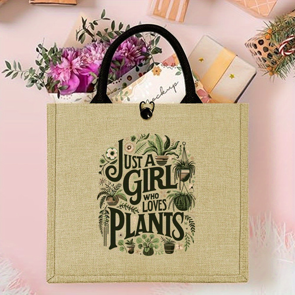 Jute Tote Bag for Plant Lovers - Women Bags Jute reseña y precio