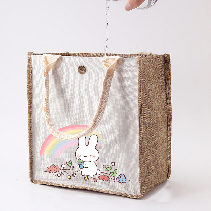 Cute Rainbow Bunny Jute Tote B - Women Bags Jute reseña y precio