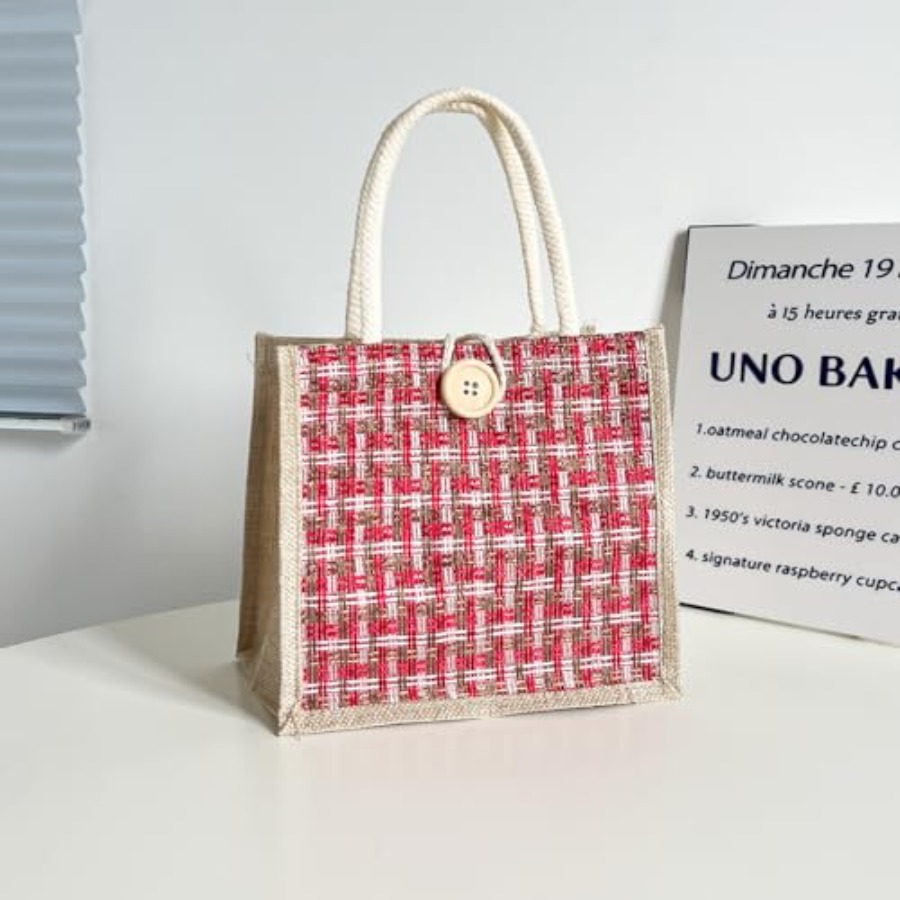Women Tote Bag, 2Pcs Jute Casu - Women Bags Jute reseña y precio