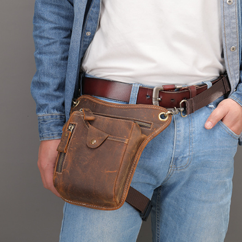 Vintage Men Waist Fanny Pack D - Saddle Bag Leather reseña y precio