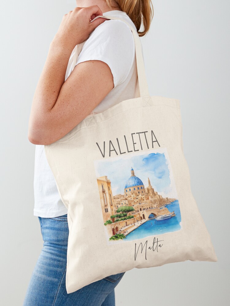 Watercolor Design of Valletta  - Women Bags Malta reseña y precio