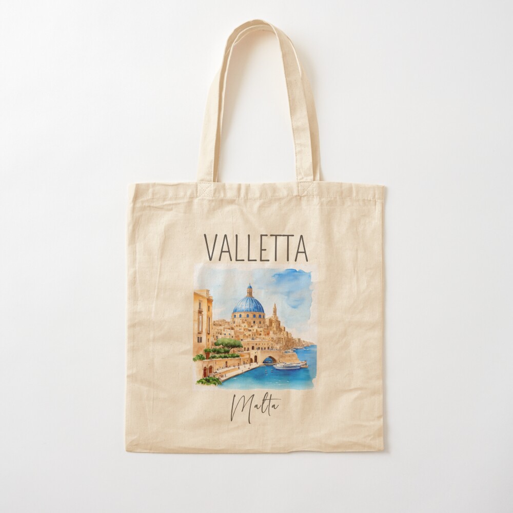 Watercolor Design of Valletta  - Women Bags Malta reseña y precio