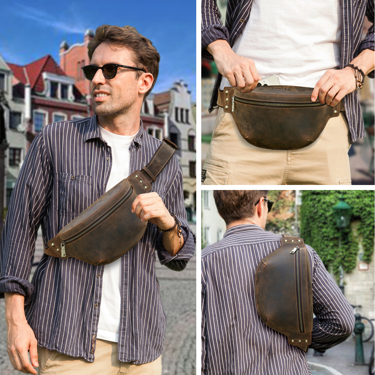 CONTACT'S Genuine Leather Wais - Saddle Bag Leather reseña y precio