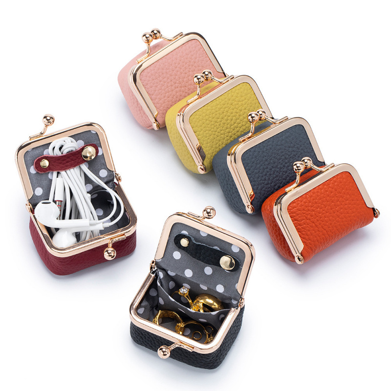 Mini Leather Coin Purse – with - Women Bags Gold reseña y precio