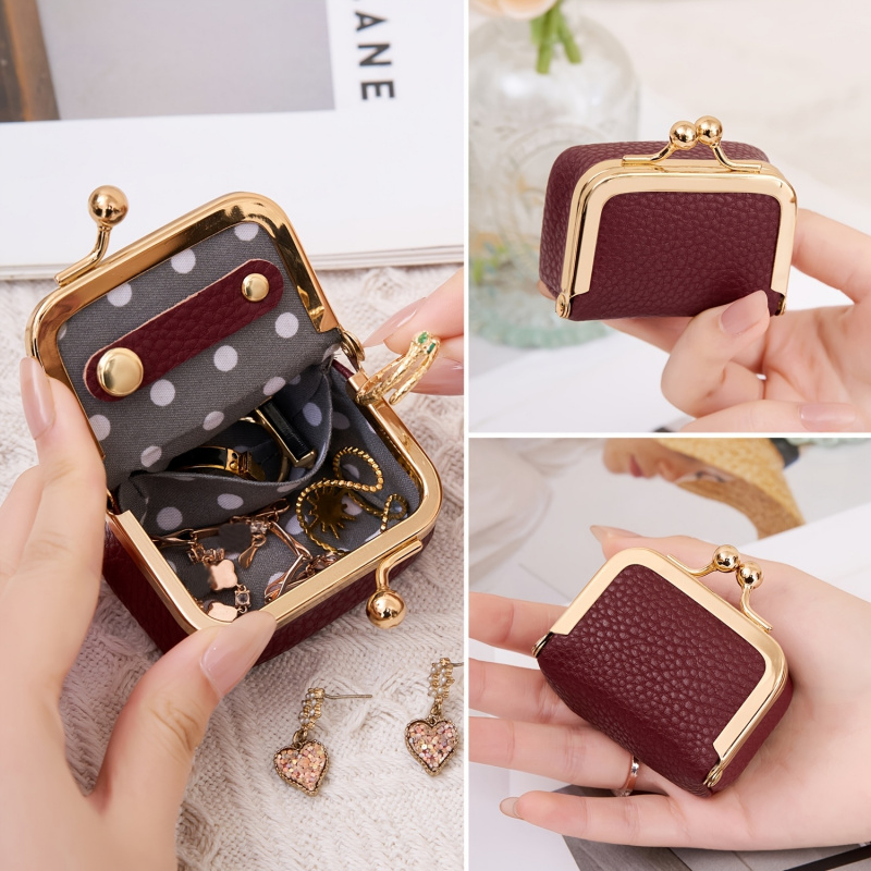 Mini Leather Coin Purse – with - Women Bags Gold reseña y precio