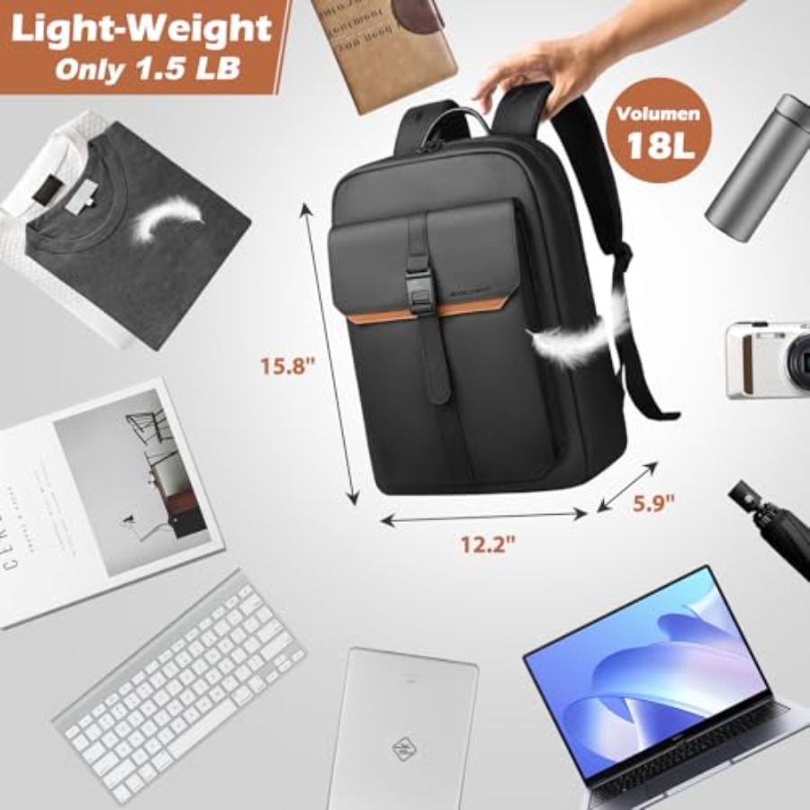 Slim Laptop Backpack for Men W - Women Bags Work reseña y precio